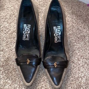 Authentic Ferragamo Kitten Heels